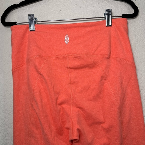 Free People Orange Leggings High-Waisted Stretch Women's Medium - Picture 7 of 8